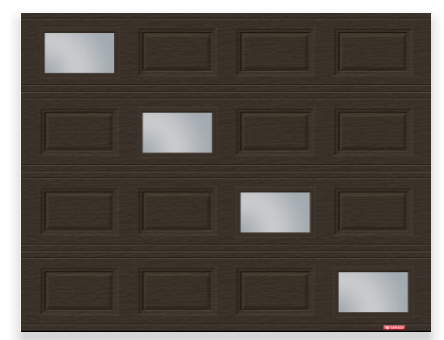 Standard+ Classic CC, 9’ x 7’, Moka Brown, Custom window layout with Clear windows